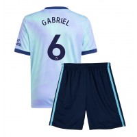 Camiseta Arsenal Gabriel Magalhaes #6 Tercera Equipación para niños 2024-25 manga corta (+ pantalones cortos)